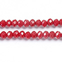 Chinese Cut Crystal Bead - Rondelle 03x4MM DARK RED