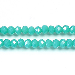Chinese Cut Crystal Bead - Rondelle 03x4MM DARK TURQUOISE
