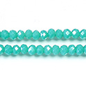 Chinese Cut Crystal Bead - Rondelle 03x4MM DARK TURQUOISE