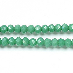 Chinese Cut Crystal Bead - Rondelle 03x4MM FOREST GREEN