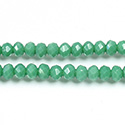 Chinese Cut Crystal Bead - Rondelle 03x4MM FOREST GREEN