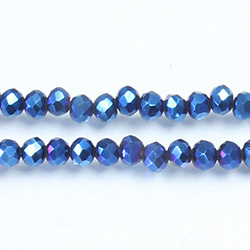 Chinese Cut Crystal Bead - Rondelle 03x4MM IRIS BLUE