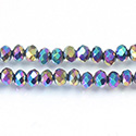 Chinese Cut Crystal Bead - Rondelle 03x4MM IRIS RAINBOW