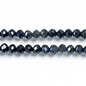 Chinese Cut Crystal Bead - Rondelle 03x4MM JET