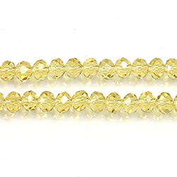 Chinese Cut Crystal Bead - Rondelle 03x4MM JONQUIL