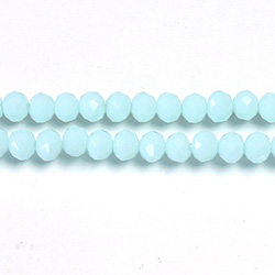 Chinese Cut Crystal Bead - Rondelle 03x4MM LT BLUE TURQUOISE
