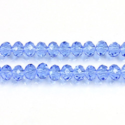 Chinese Cut Crystal Bead - Rondelle 03x4MM LT SAPPHIRE