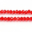 Chinese Cut Crystal Bead - Rondelle 03x4MM LT SIAM RUBY