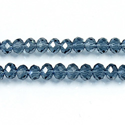 Chinese Cut Crystal Bead - Rondelle 03x4MM MONTANA SAPPHIRE