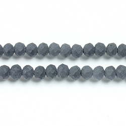 Chinese Cut Crystal Bead - Rondelle 03x4MM MATTE JET