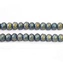 Chinese Cut Crystal Bead - Rondelle 03x4MM MATT SCARABE (MAT JET/AB)