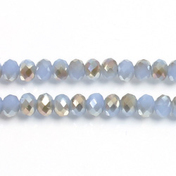 Chinese Cut Crystal Bead - Rondelle 03x4MM OPAL BLUE 1/2 LUMI