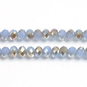 Chinese Cut Crystal Bead - Rondelle 03x4MM OPAL BLUE 1/2 LUMI