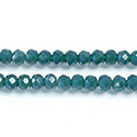 Chinese Cut Crystal Bead - Rondelle 03x4MM OPAL DARK GREEN