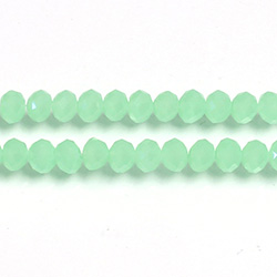 Chinese Cut Crystal Bead - Rondelle 03x4MM OPAL LT GREEN