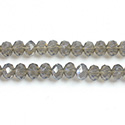 Chinese Cut Crystal Bead - Rondelle 03x4MM OPAL SMOKE TOPAZ