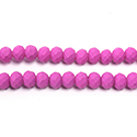 Chinese Cut Crystal Bead - Rondelle 03x4MM POWDER COAT FUCHSIA