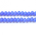 Chinese Cut Crystal Bead - Rondelle 03x4MM POWDER COAT MEDIUM BLUE