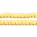 Chinese Cut Crystal Bead - Rondelle 03x4MM POWDER COAT YELLOW