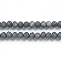 Chinese Cut Crystal Bead - Rondelle 03x4MM SATIN COAT CHARCOAL