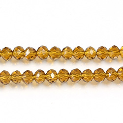 Chinese Cut Crystal Bead - Rondelle 03x4MM SMOKE TOPAZ