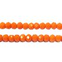 Chinese Cut Crystal Bead - Rondelle 03x4MM TANGERINE Opaque  1/2 LUMI