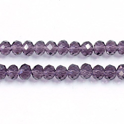 Chinese Cut Crystal Bead - Rondelle 03x4MM TANZANITE