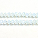 Chinese Cut Crystal Bead - Rondelle 03x4MM WHITE OPAL