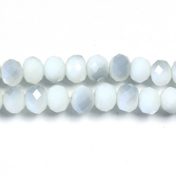 Chinese Cut Crystal Bead - Rondelle 04x6MM ALABASTER BLUE GREY LUMI