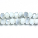 Chinese Cut Crystal Bead - Rondelle 04x6MM ALABASTER BLUE GREY LUMI