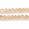 Chinese Cut Crystal Bead - Rondelle 04x6MM AMBER LUMI