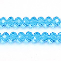 Chinese Cut Crystal Bead - Rondelle 04x6MM AQUA