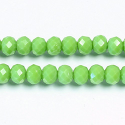 Chinese Cut Crystal Bead - Rondelle 04x6MM AVOCADO