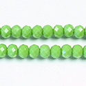 Chinese Cut Crystal Bead - Rondelle 04x6MM AVOCADO