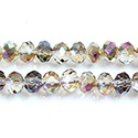 Chinese Cut Crystal Bead - Rondelle 04x6MM CRYSTAL ROSE TWILIGHT