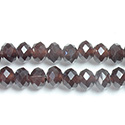 Chinese Cut Crystal Bead - Rondelle 04x6MM DK AMETHYST OPAL