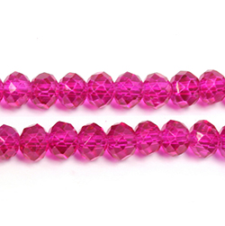 Chinese Cut Crystal Bead - Rondelle 04x6MM FUCHSIA