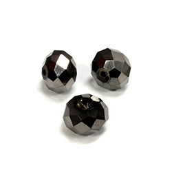 Chinese Cut Crystal Bead - Rondelle 04x6MM HEMATITE