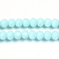 Chinese Cut Crystal Bead - Rondelle 04x6MM LT BLUE TURQUOISE