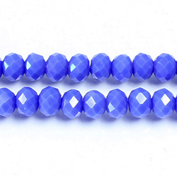 Chinese Cut Crystal Bead - Rondelle 04x6MM MEDIUM BLUE