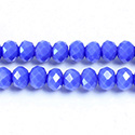 Chinese Cut Crystal Bead - Rondelle 04x6MM MEDIUM BLUE