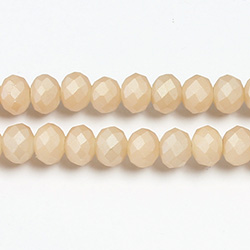Chinese Cut Crystal Bead - Rondelle 04x6MM MATTE BEIGE