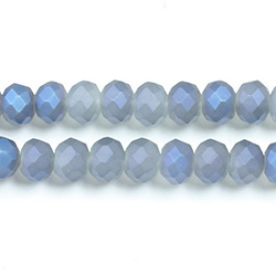 Chinese Cut Crystal Bead - Rondelle 04x6MM MATTE IRIS BLUE