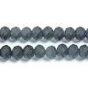 Chinese Cut Crystal Bead - Rondelle 04x6MM MATTE JET