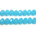 Chinese Cut Crystal Bead - Rondelle 04x6MM OPAL AQUA