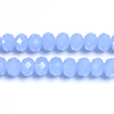 Chinese Cut Crystal Bead - Rondelle 04x6MM OPAL BLUE