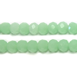 Chinese Cut Crystal Bead - Rondelle 04x6MM OPAL LIGHT GREEN