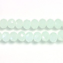 Chinese Cut Crystal Bead - Rondelle 04x6MM OPAL MINT