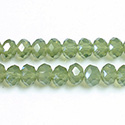 Chinese Cut Crystal Bead - Rondelle 04x6MM OPAL MOSS