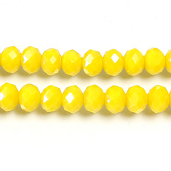 Chinese Cut Crystal Bead - Rondelle 04x6MM OPAQUE SUN